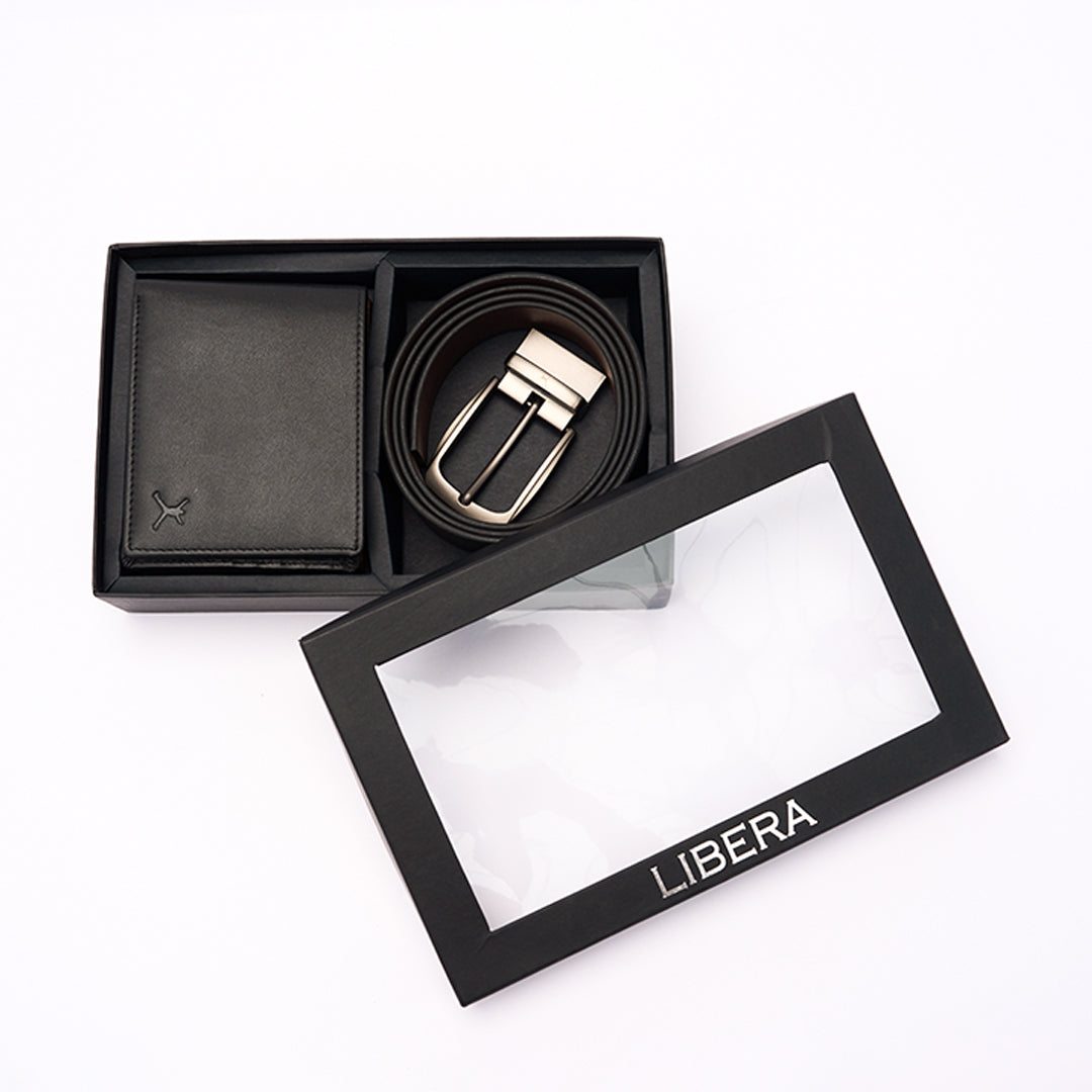 Two Piece Gift Box - Reversible Belt & RFID Wallet