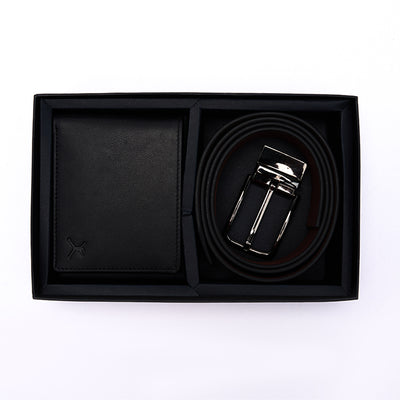 Two Piece Gift Box - Reversible Belt & RFID Wallet