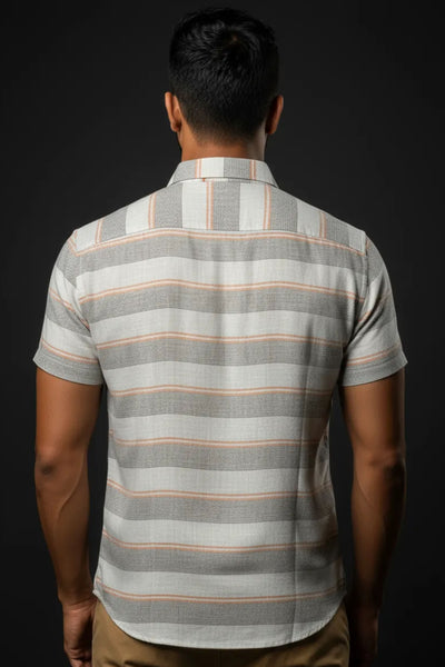 Slim Fit Horizontal Stripes - S/S Shirt
