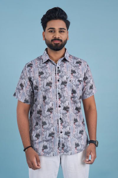 Slim Fit Printed S/S Shirt