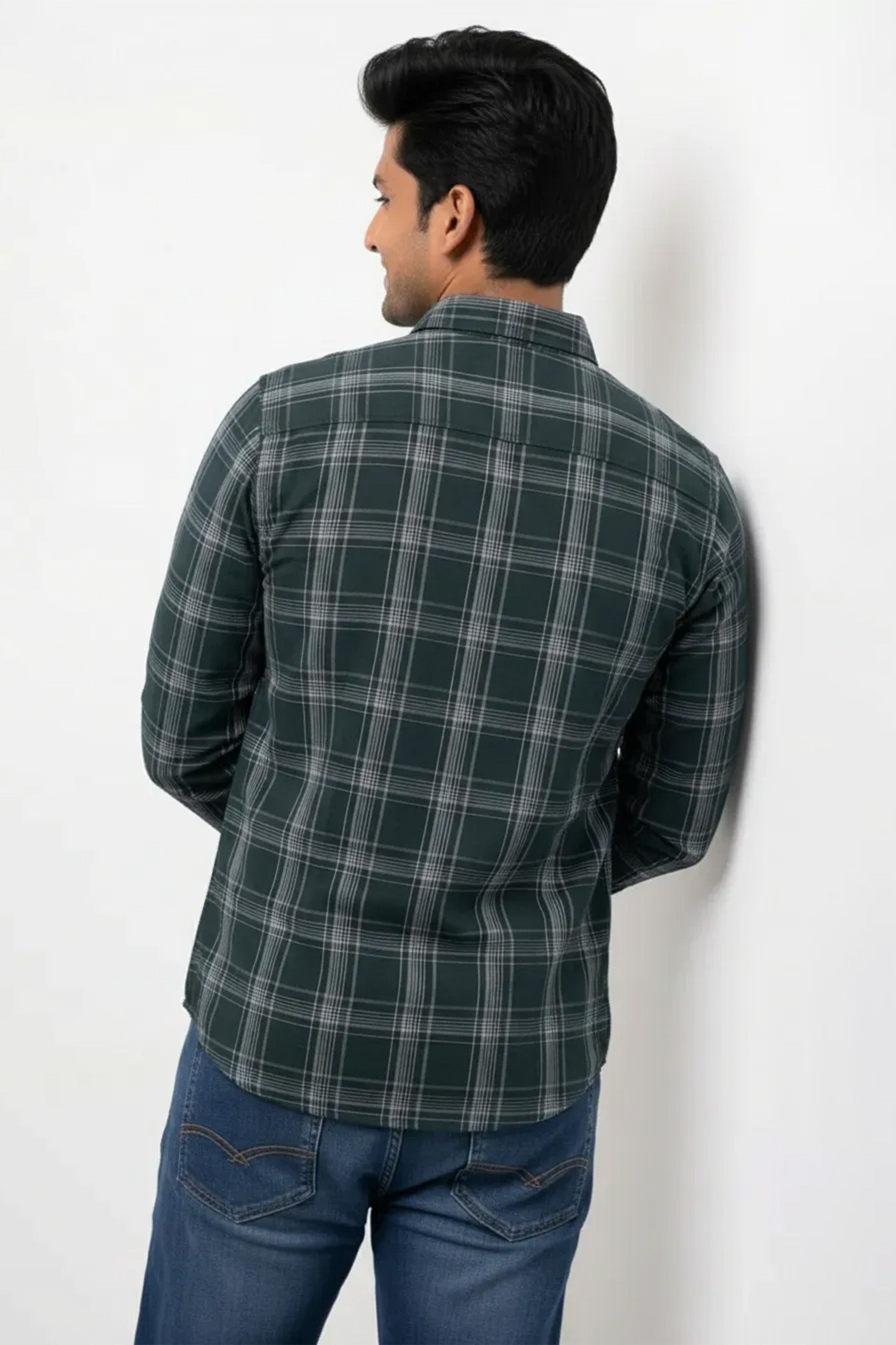 Slim Fit Cotton Check L/S Shirt