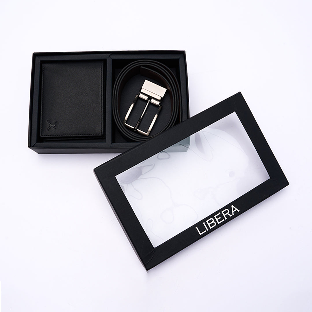 Two Piece Gift Box - Reversible Belt & RFID Wallet