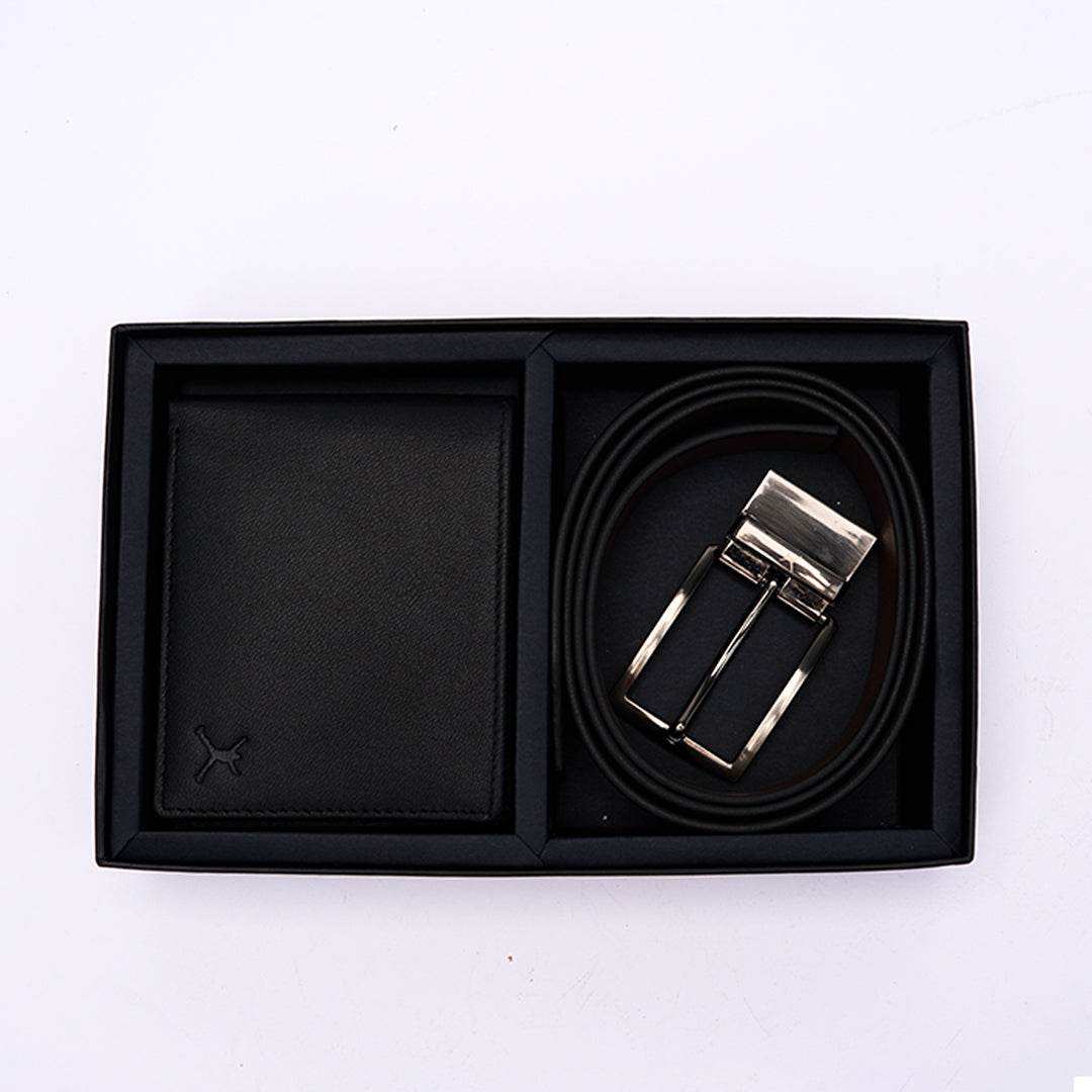 Two Piece Gift Box - Reversible Belt & RFID Wallet