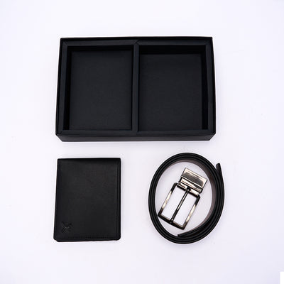 Two Piece Gift Box - Reversible Belt & RFID Wallet