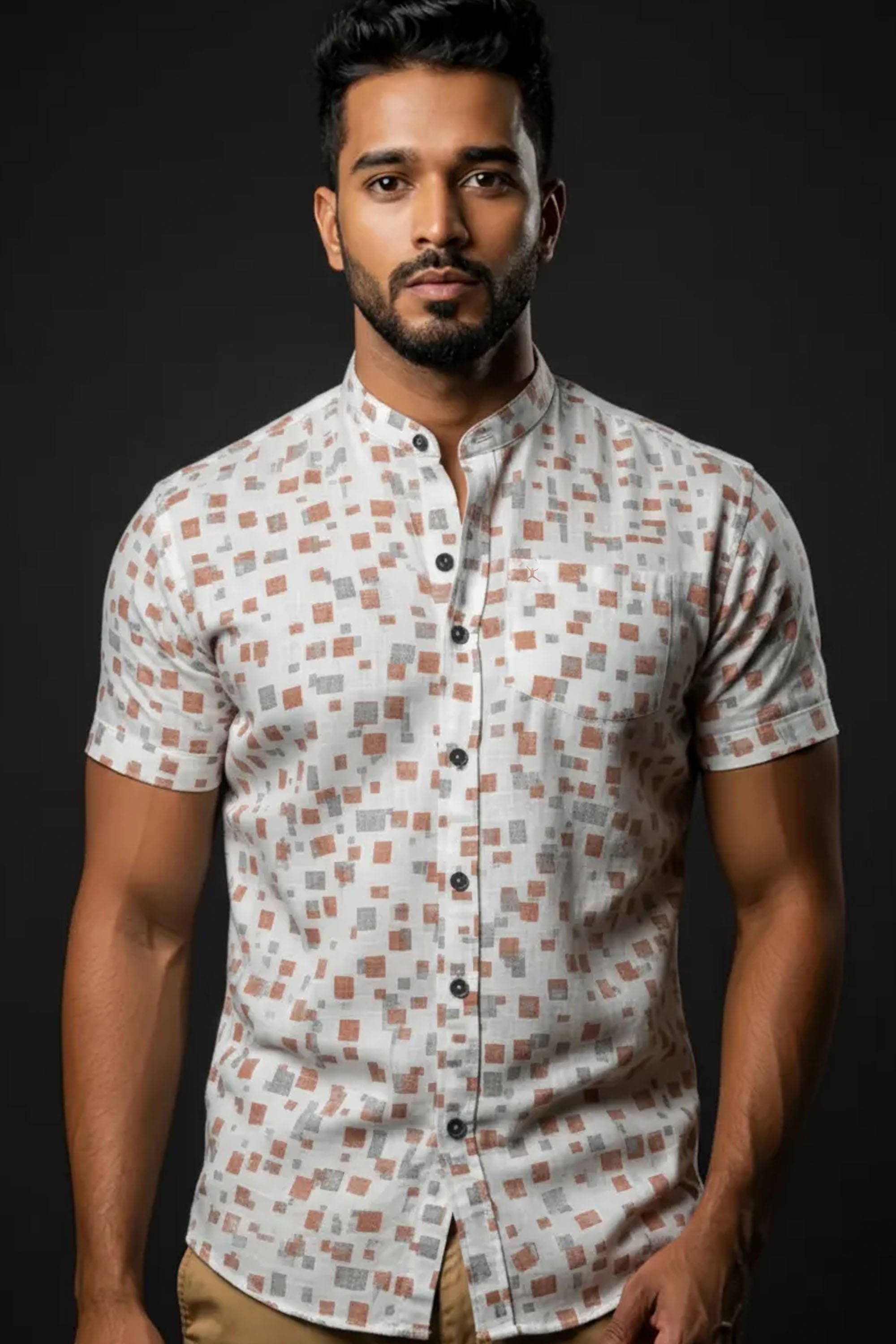 Slim Fit Printed S/S Shirt
