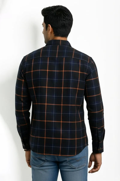 Slim Fit Cotton Checks L/S Shirt