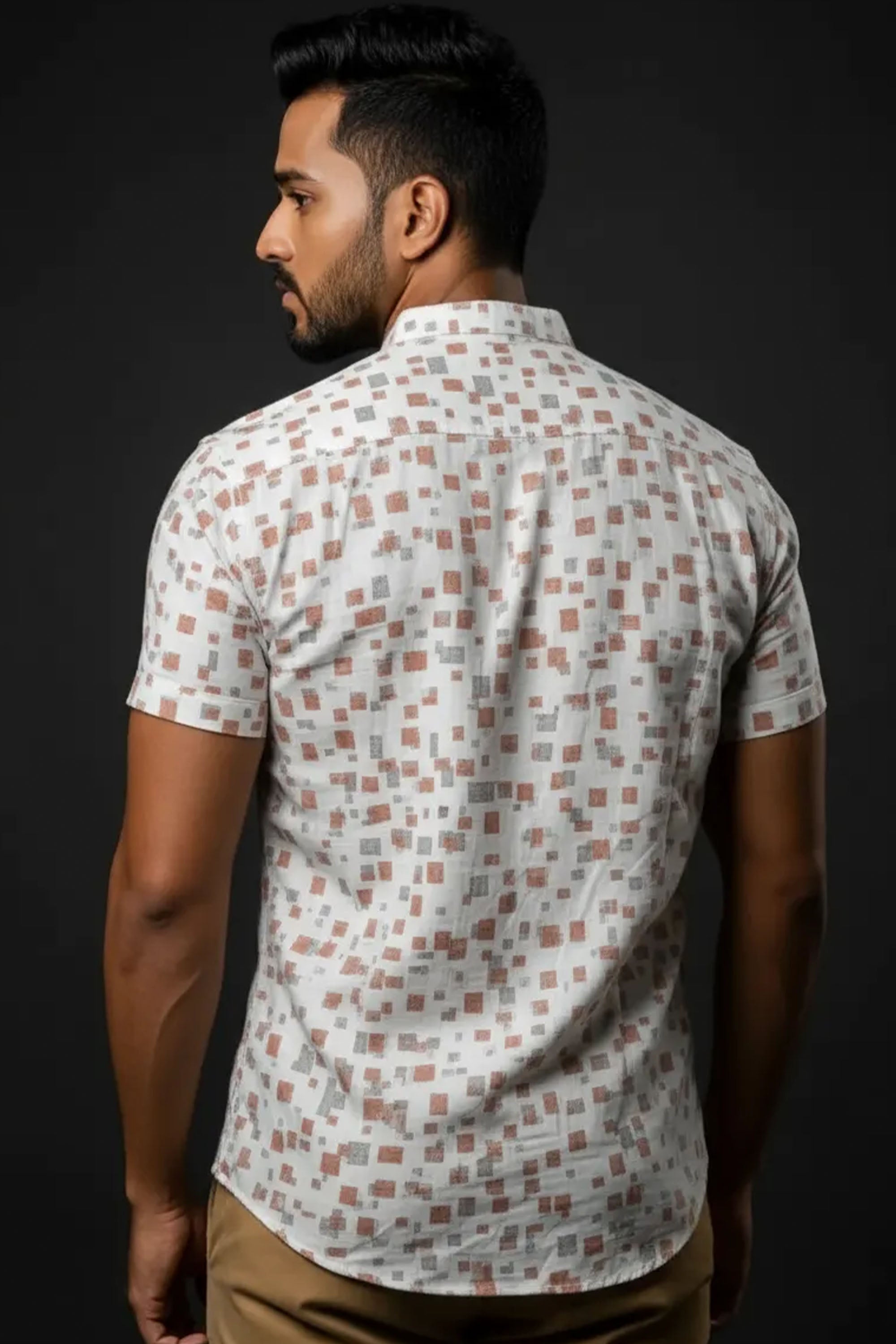 Slim Fit Printed S/S Shirt