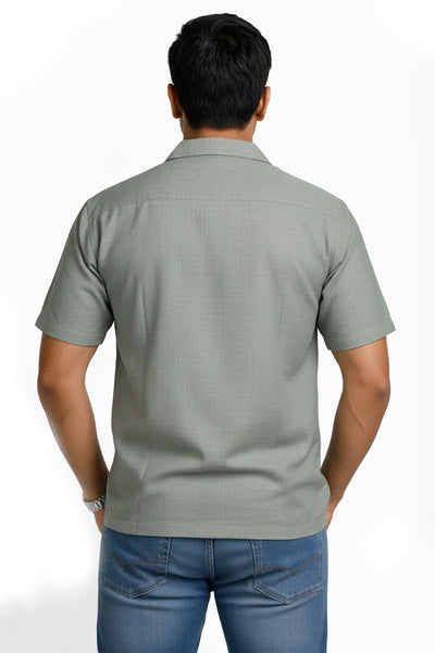 Slim Fit Cotton Printed S/S Shirt