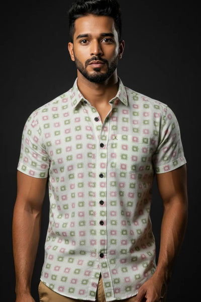 Slim Fit Printed - S/S Shirt