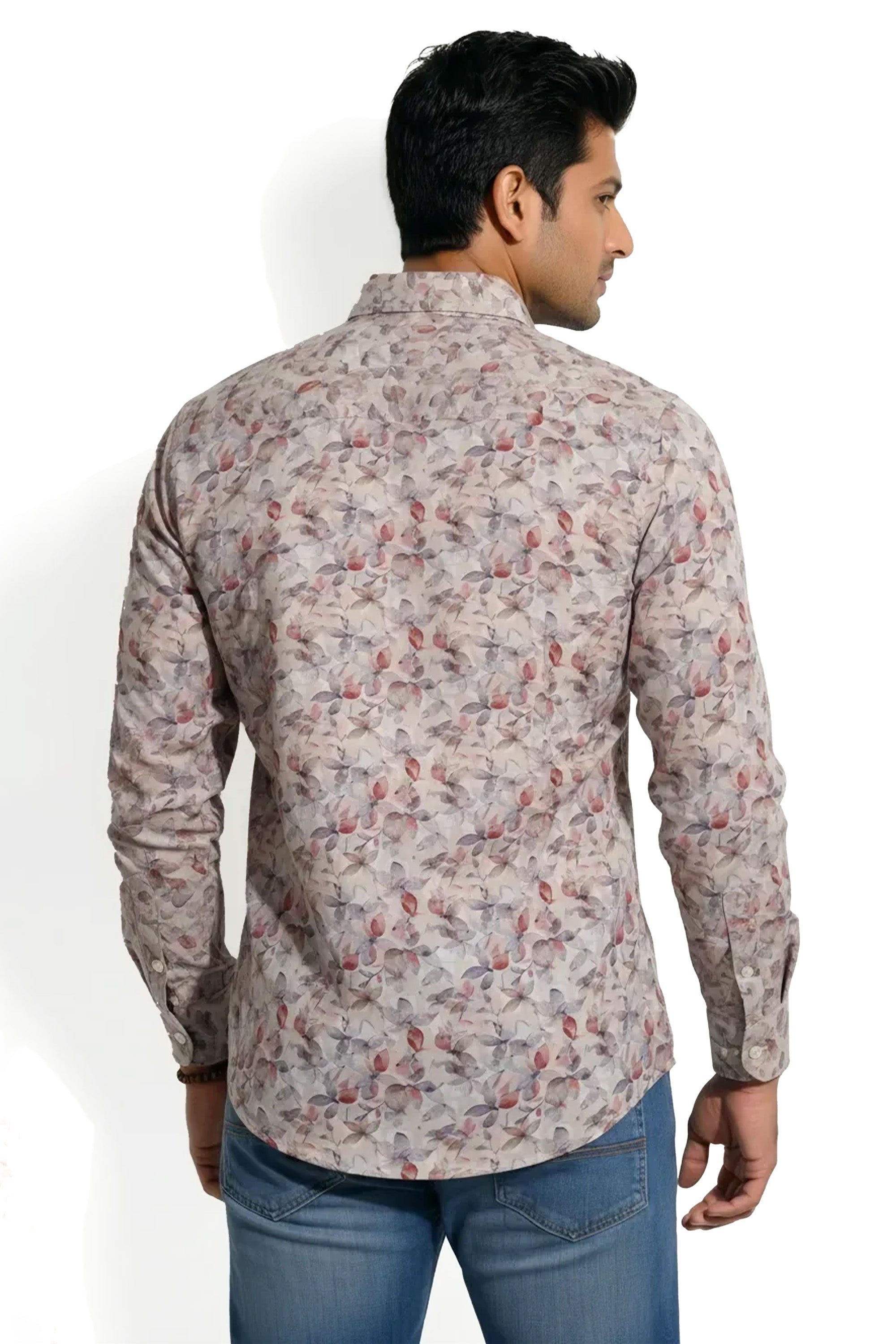 Slim Fit Cotton Printed L/S Shirt