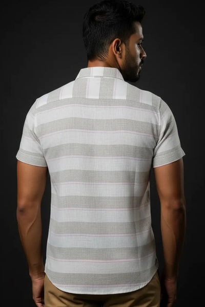 Slim Fit Horizontal Stripes - S/S Shirt