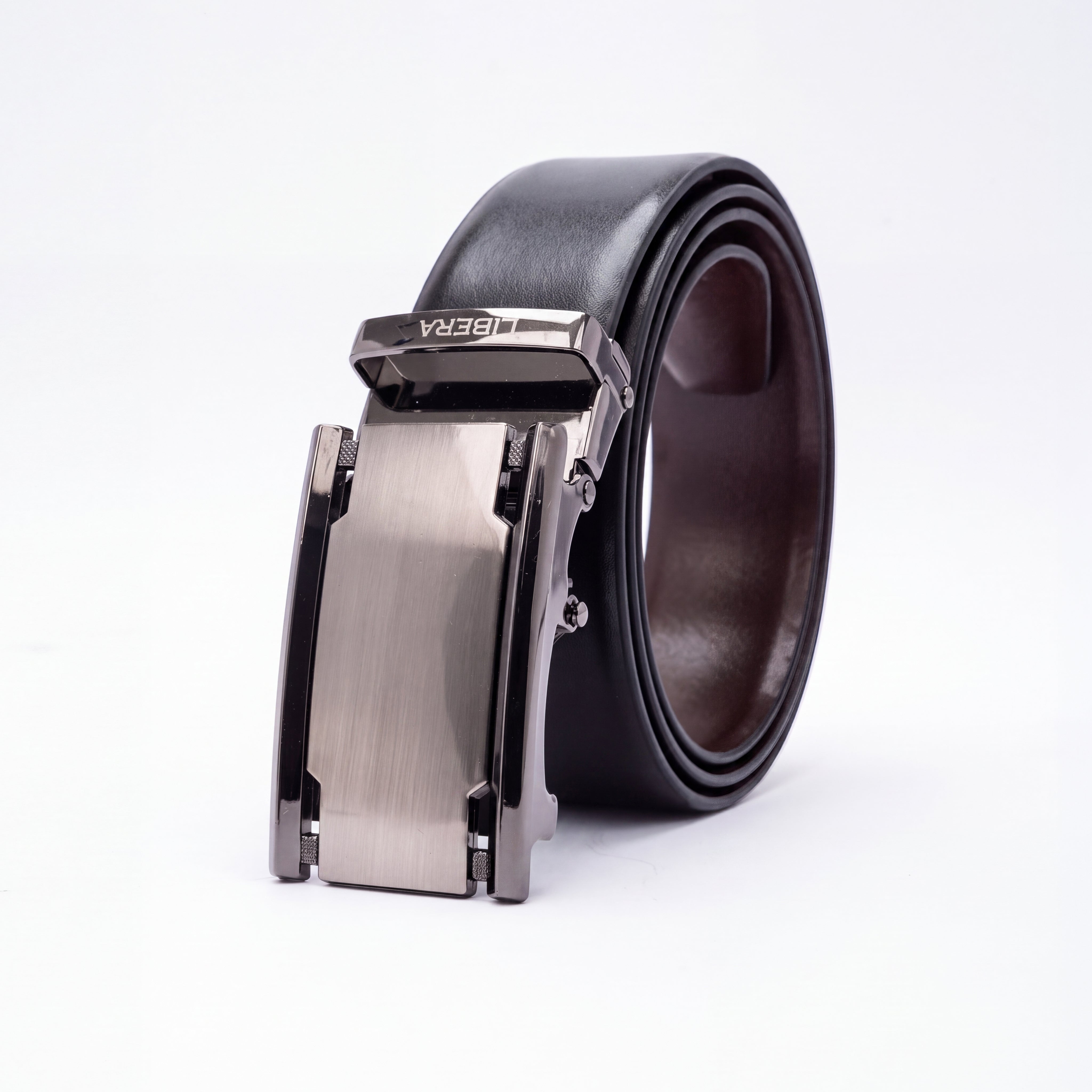 Italian Leather Auto Lock Belt - Black | Coffee Brown