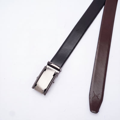 Italian Leather Auto Lock Belt - Black | Coffee Brown