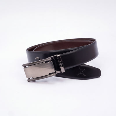 Italian Leather Auto Lock Belt - Black | Coffee Brown