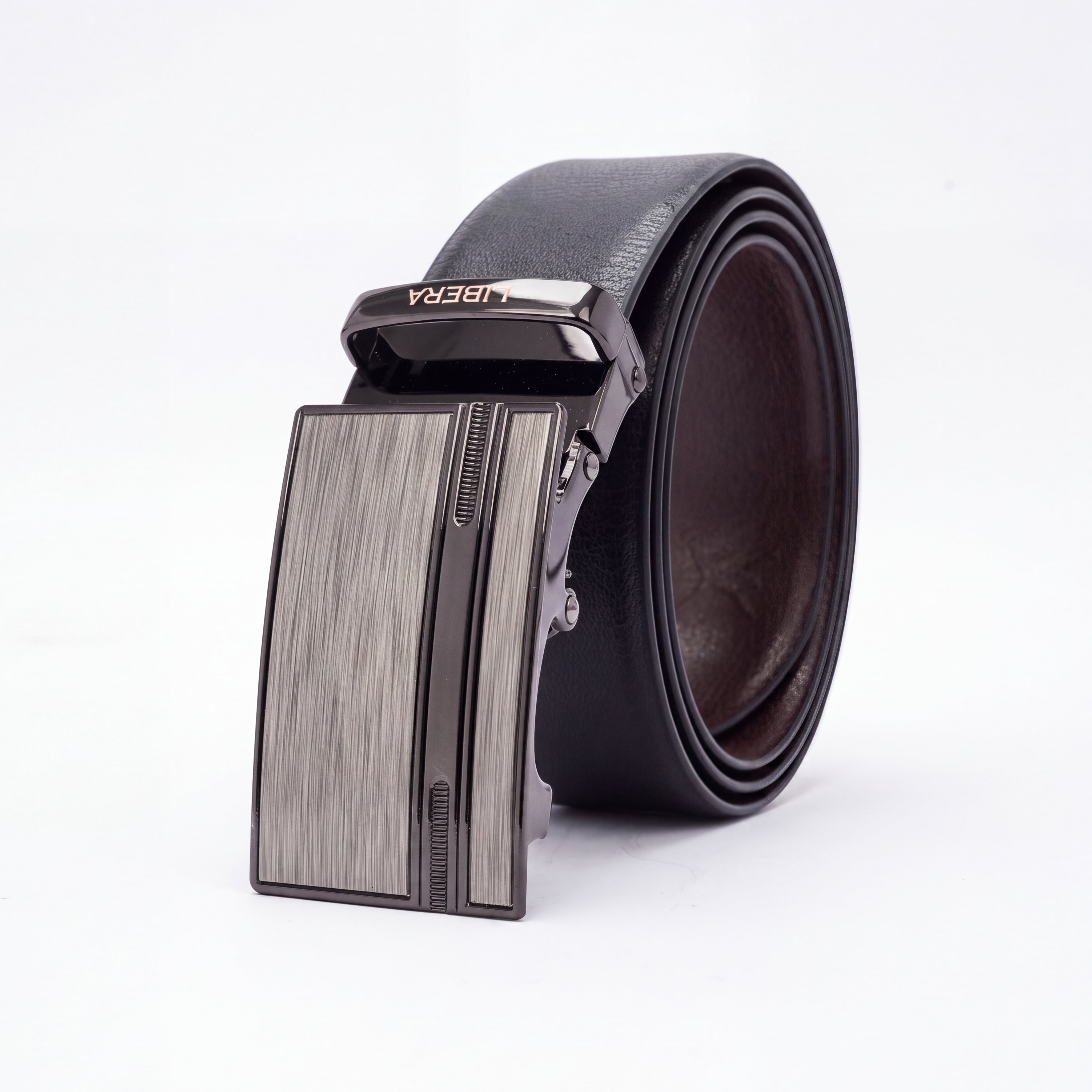 Italian Leather Auto Lock Belt - Black | Coffee Brown
