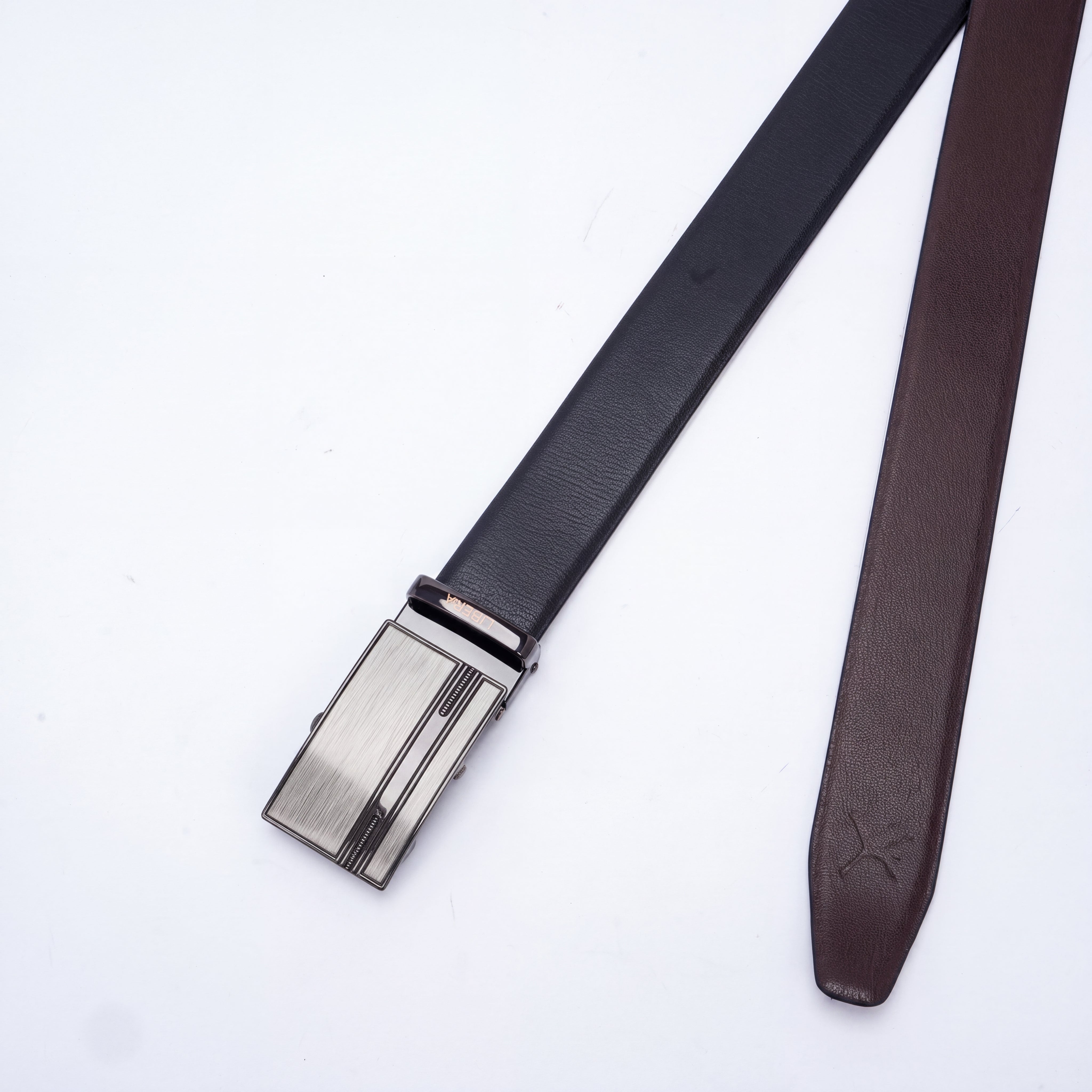Italian Leather Auto Lock Belt - Black | Coffee Brown