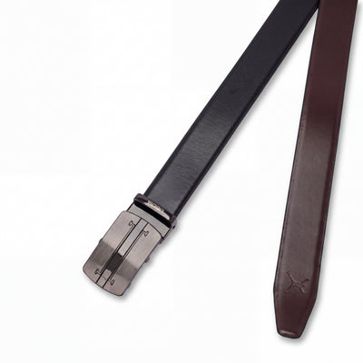Italian Leather Auto Lock Belt - Black | Coffee Brown
