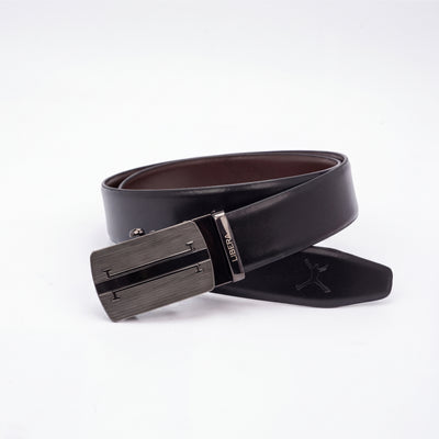 Italian Leather Auto Lock Belt - Black | Coffee Brown