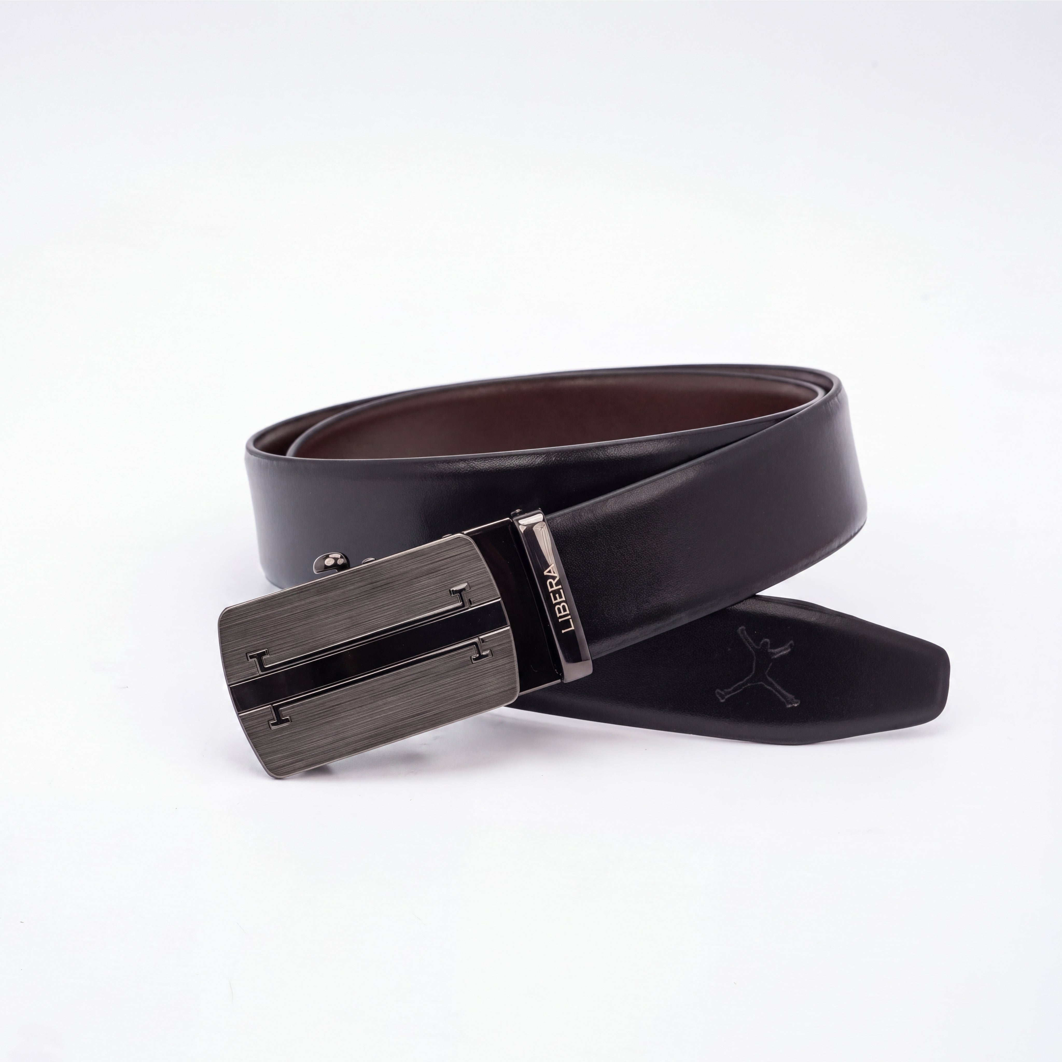 Italian Leather Auto Lock Belt - Black | Coffee Brown