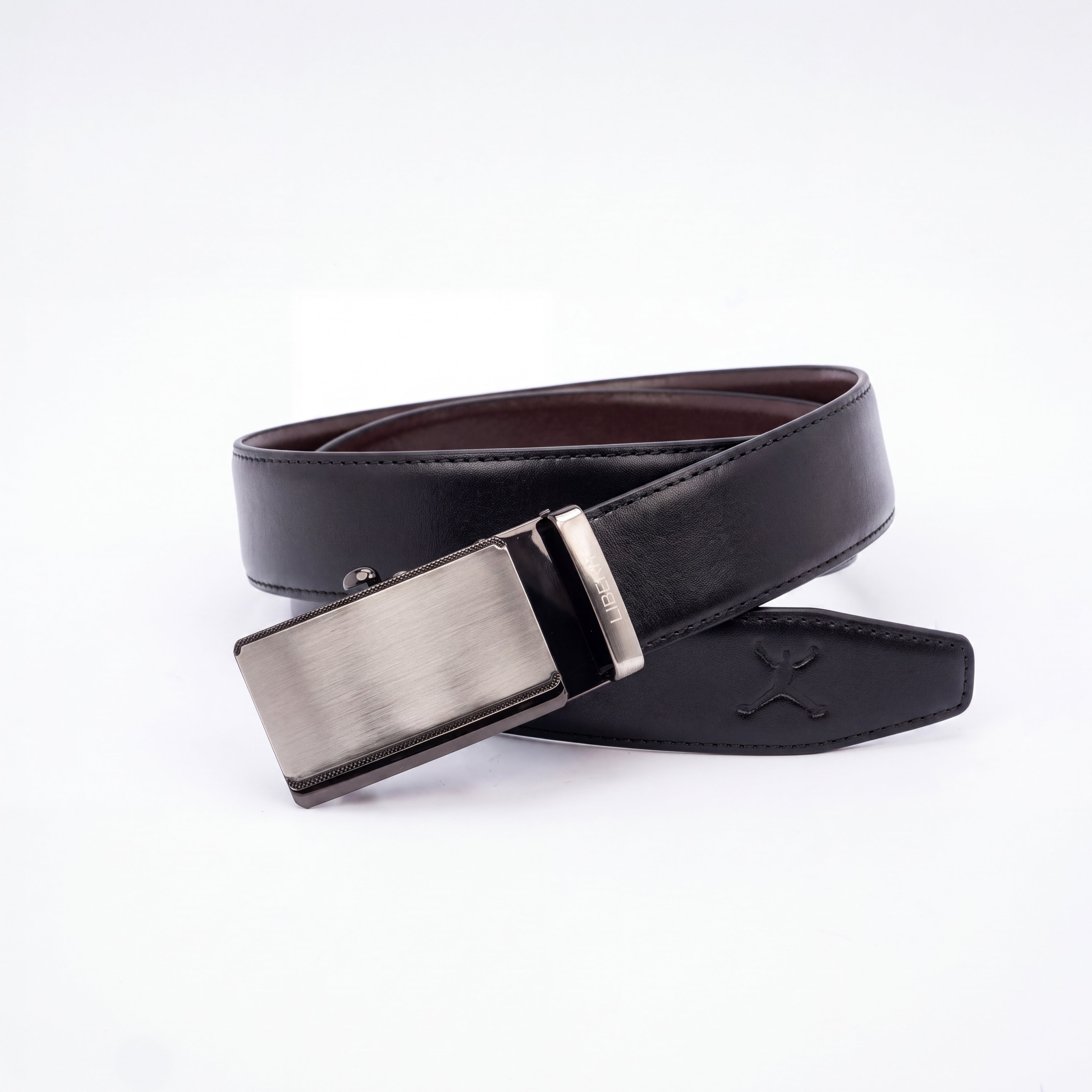 Italian Leather Auto Lock Belt - Black | Coffee Brown