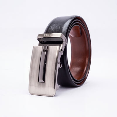 Italian Leather Auto Lock Belt - Black | Tan