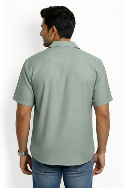 Slim Fit Cotton Printed S/S Shirt