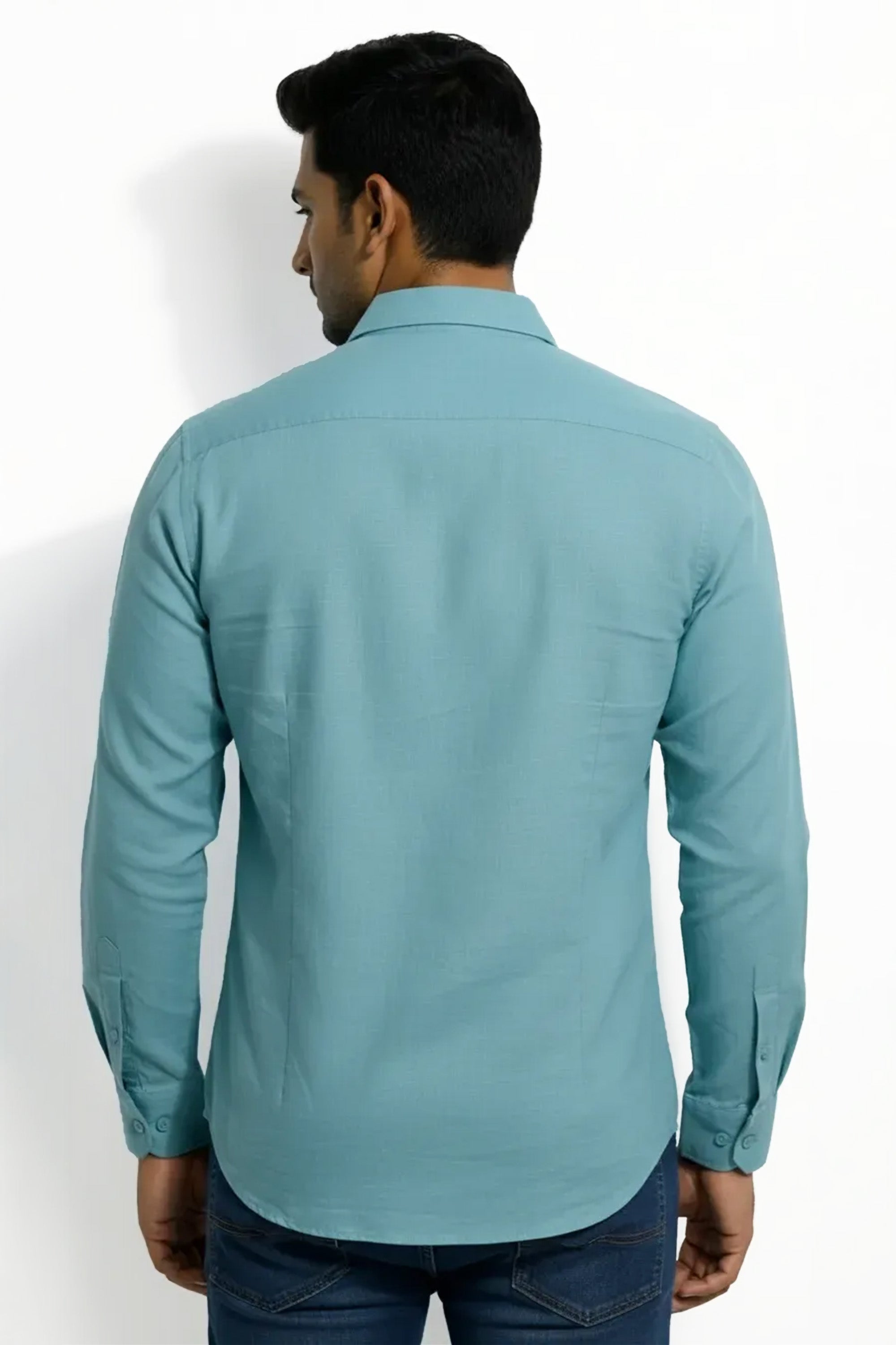 Slim Fit Cotton Linen L/S Shirt