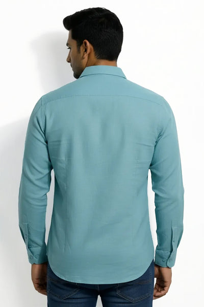 Slim Fit Cotton Linen L/S Shirt