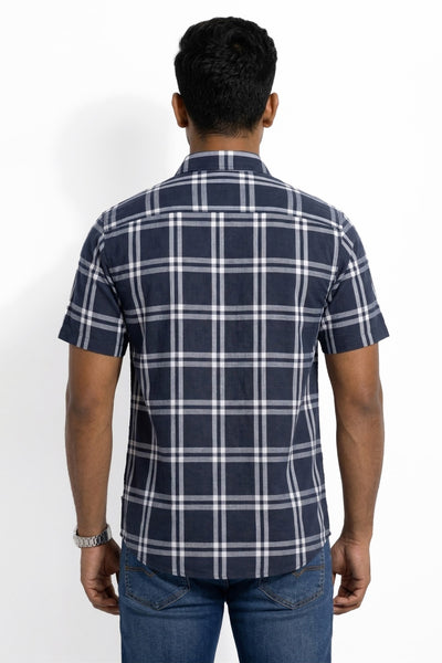 Slim Fit Cotton Checks S/S Shirt