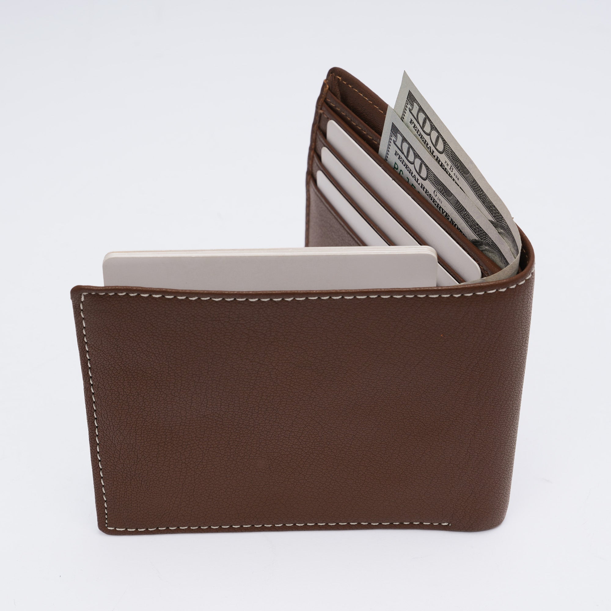 Genuine Leather RFID Wallet - Tan