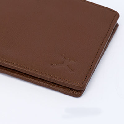 Genuine Leather RFID Wallet - Tan