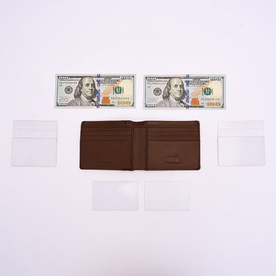 Genuine Leather RFID Wallet - Tan