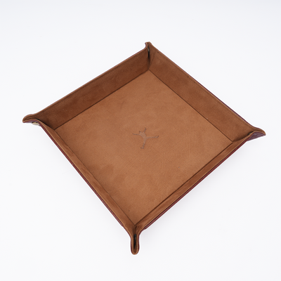 Italian Leather Tray Large - Tan