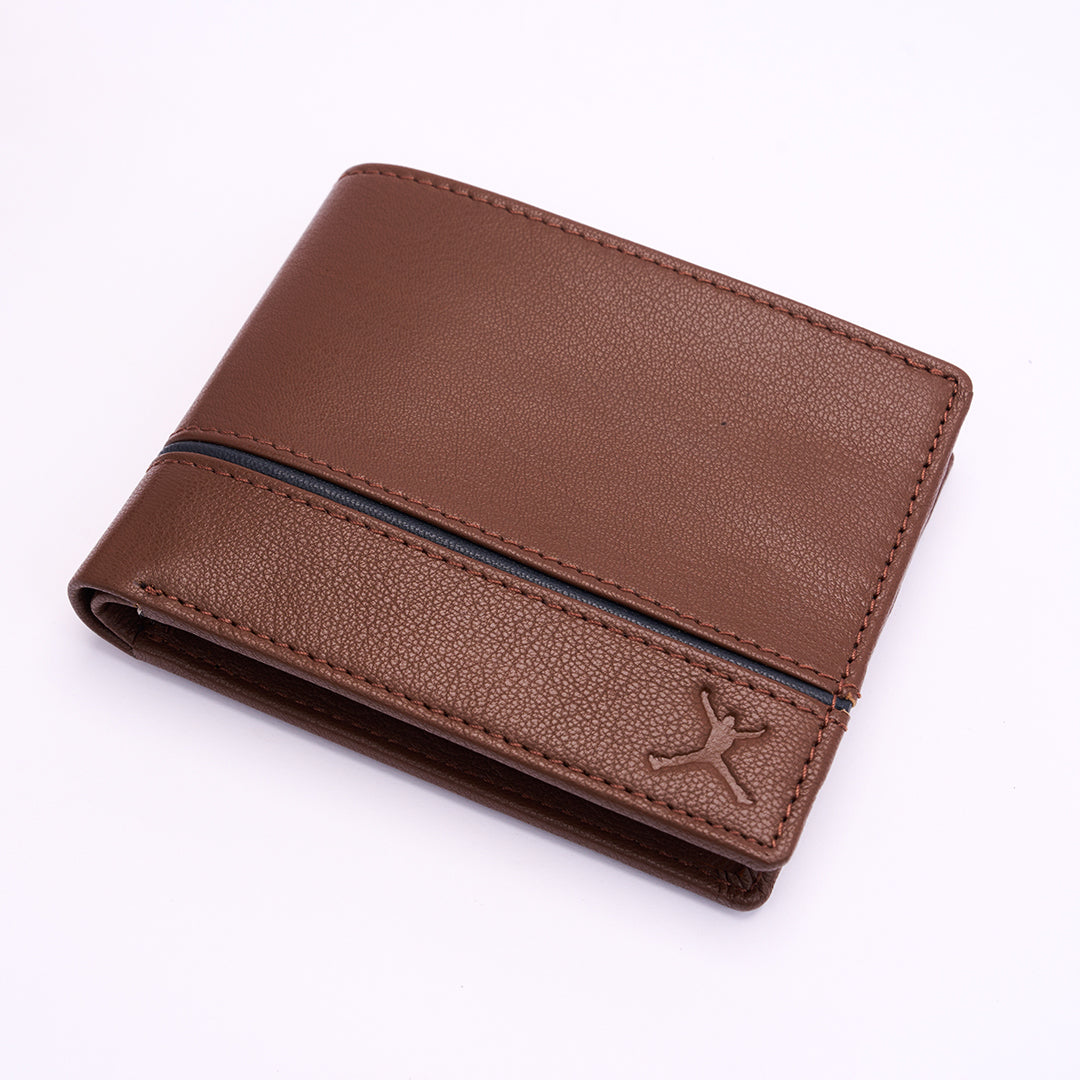 Genuine Leather RFID Wallet - Tan