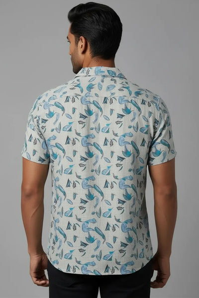 Slim Fit Printed Shirt S/S