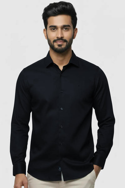 Slim Fit  Plain Shirt - L/S