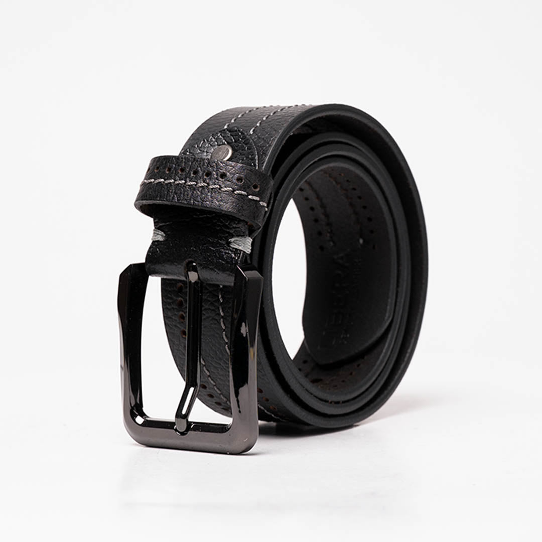 Gents Casual Leather Belt - Black