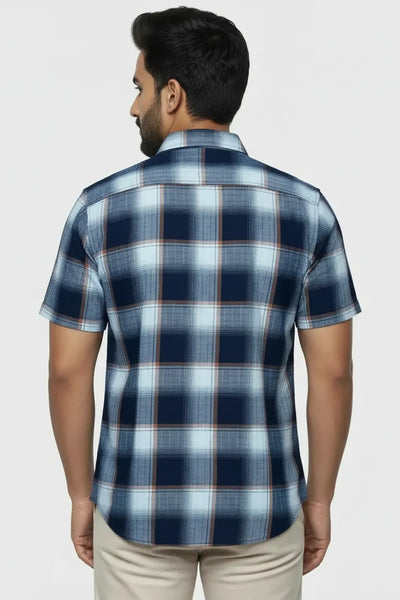 Slim Fit Cooton Check Shirt S/S