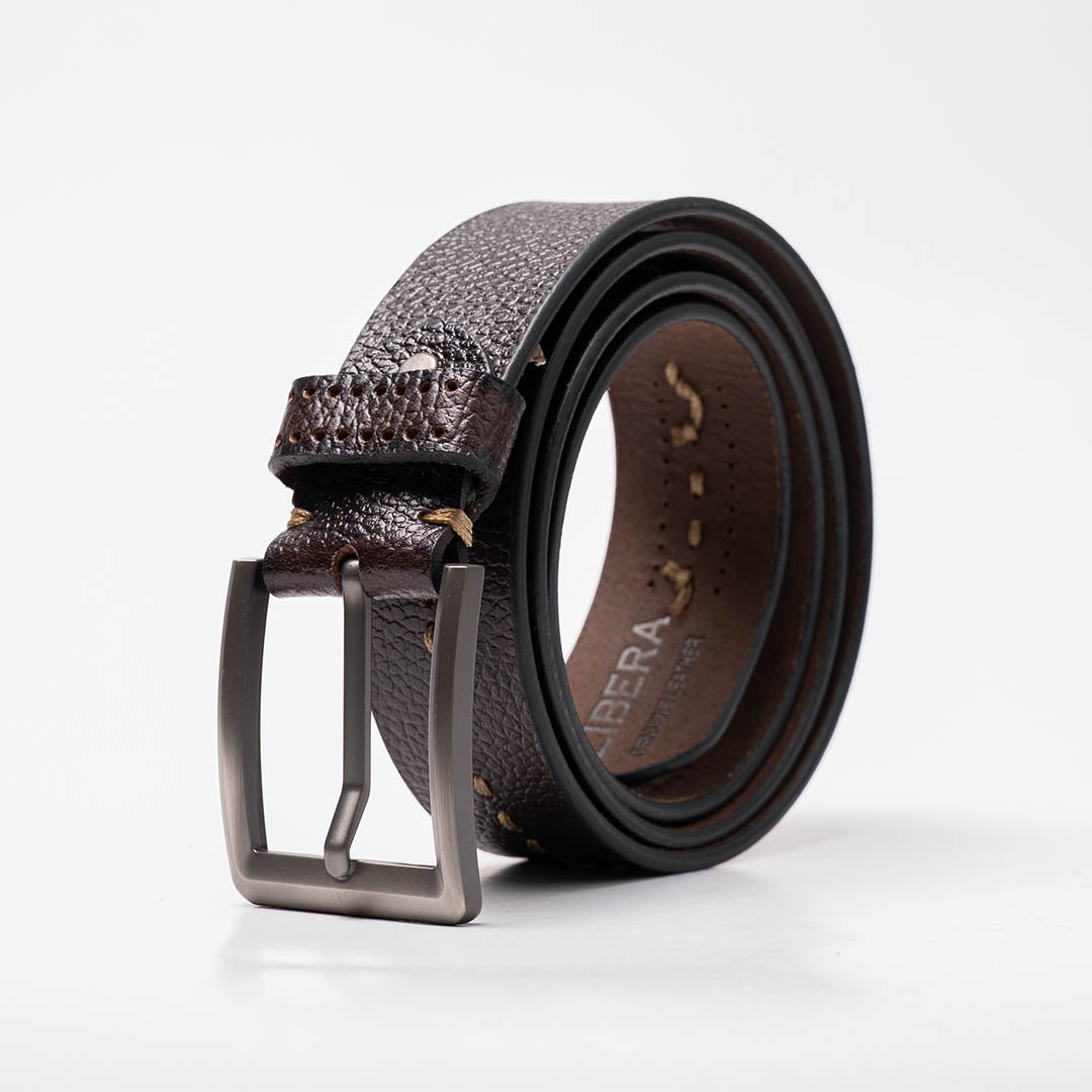 Gents Casual Leather Belt - Dark Brown