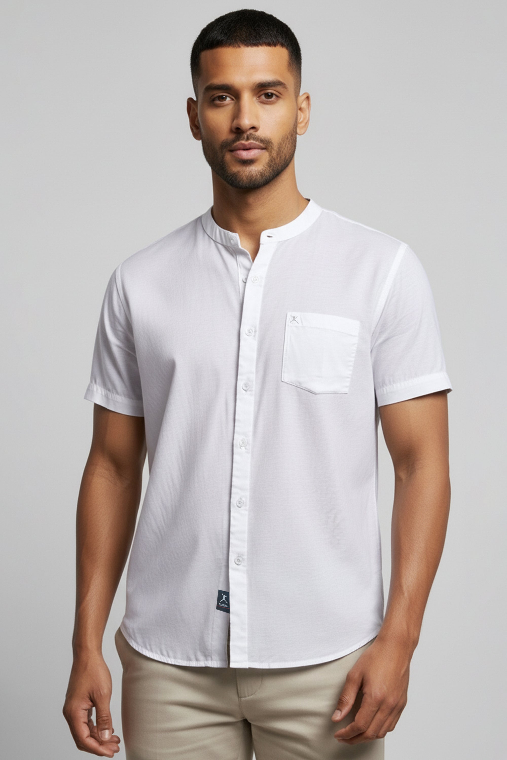 Slim Fit Safari White S/S Shirt