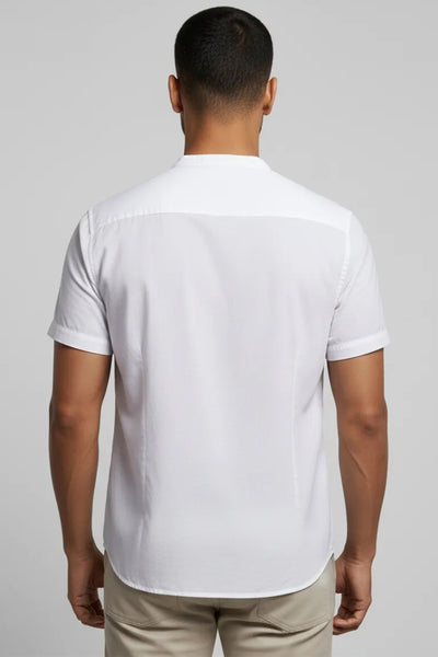 Slim Fit Safari White S/S Shirt