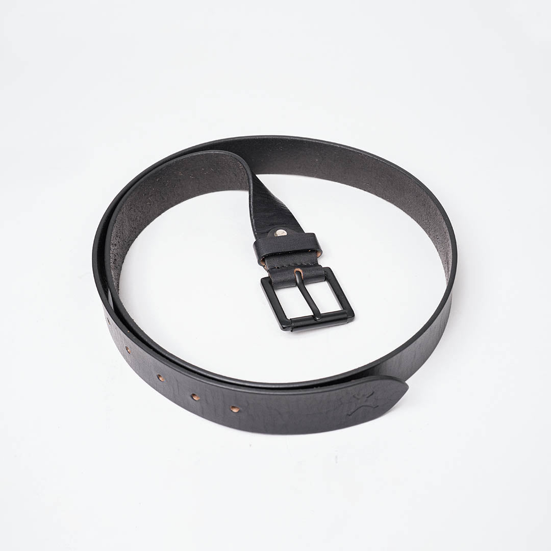 Gents Casual Leather Belt - Charcoal Black