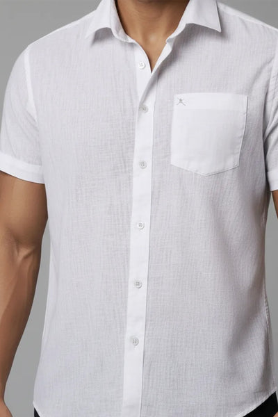 Slim Fit White S/S Shirt