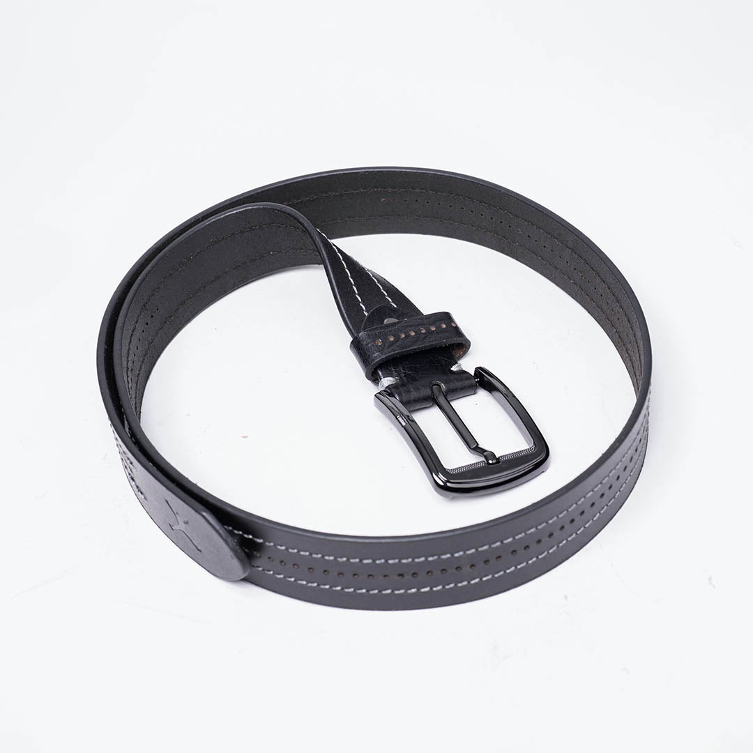 Gents Casual Leather Belt - Black