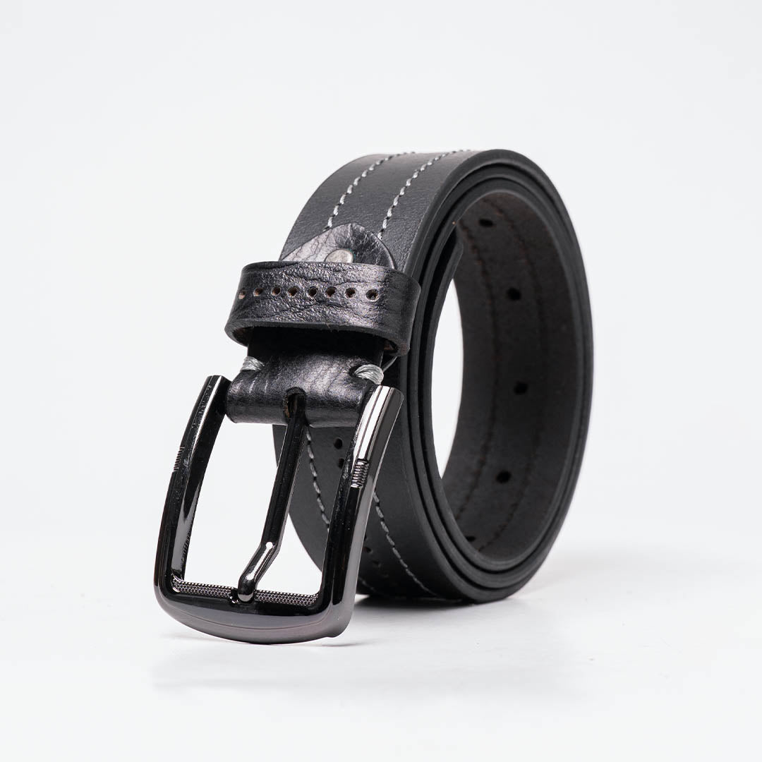 Gents Casual Leather Belt - Black