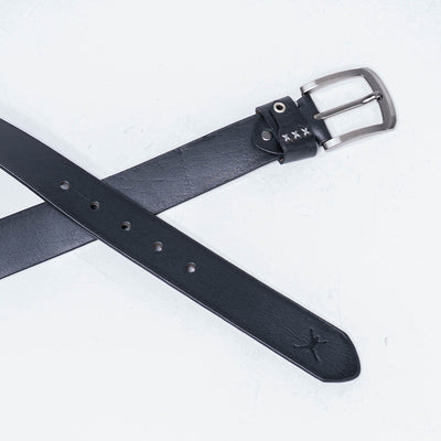 Gents Casual Leather Belt - Black