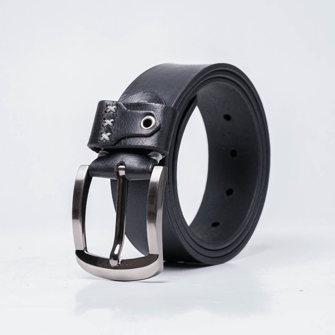 Gents Casual Leather Belt - Black