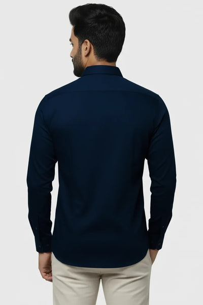 Slim Fit  Plain Shirt - L/S