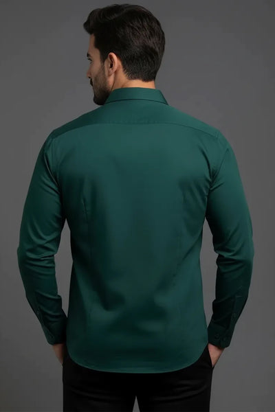 Slim Fit  Plain Shirt - L/S