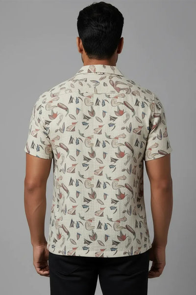 Slim Fit Printed Shirt S/S